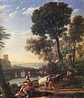 Claude Lorrain Landscape with Apollo Guarding the Herds of Admetus painting
